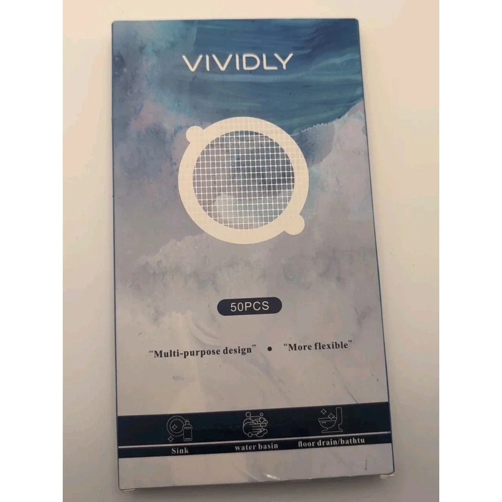 Disposable Hair Catcher for Bathtub & Shower Drain Prevents Clogging 50 Pack NEW
